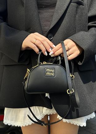 Сумочка leather top-handle bag black💞 3