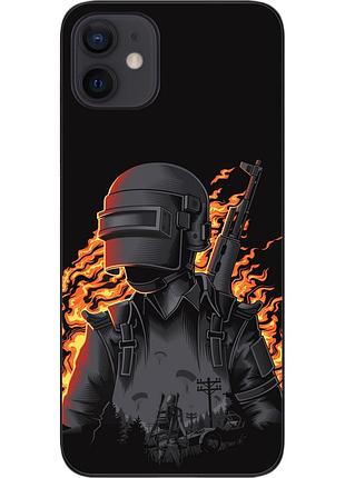 Бампер силіконовий чохол для iphone 12 з картинкою pubg