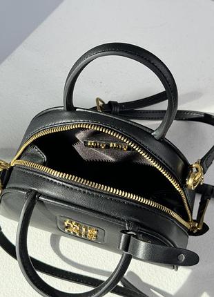 Сумочка leather top-handle bag black💞 9