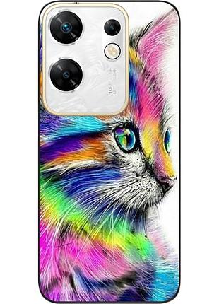 Силиконовый чехол epik для infinix zero 30 4g с картинкой разноцветный котик