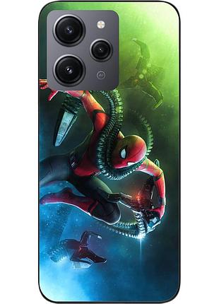Силиконовый чехол для xiaomi redmi 12 с картинкой человек-паук