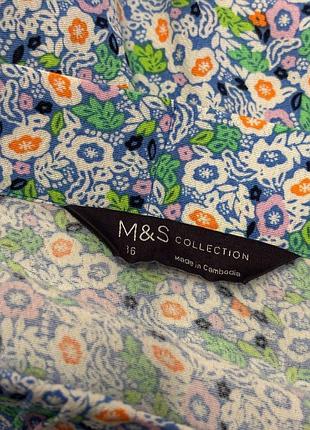 Вискозная миди юбка m&amp;s в цветочный принт 4