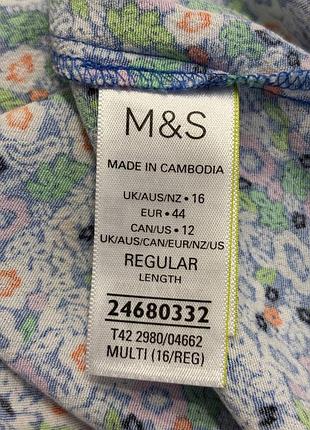 Вискозная миди юбка m&amp;s в цветочный принт 6