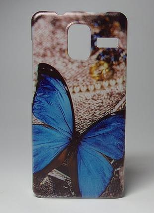 Чехол на lenovo s580 панель накладка с рисунком бабочка