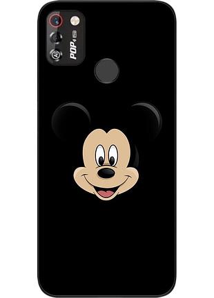 Силиконовый чехол для tecno pop 4 pro с картинкой микки