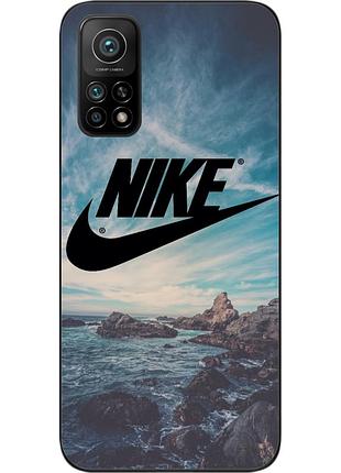 Силиконовый чехол для xiaomi mi 10t pro с картинкой логотип nike