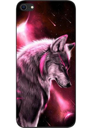 Силиконовый чехол для iphone se 2020 с картинкой волк