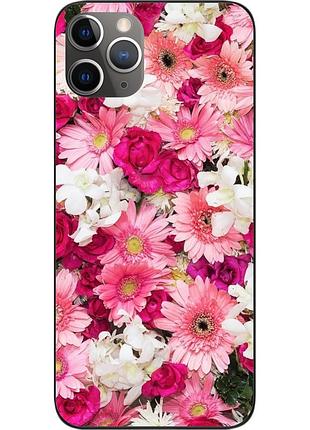 Чохол силіконовий для iphone 11 pro з картинкою квіти