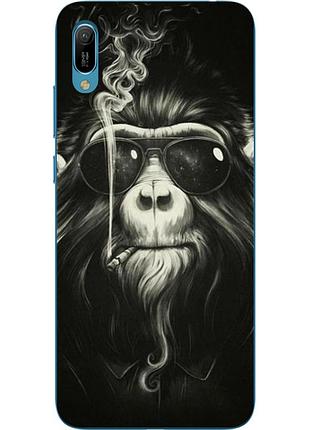 Силиконовый чехол для huawei y6 2019 с картинкой обезьяна