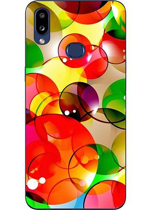Силіконовий чохол бампер для samsung a10s galaxy a107f з картинкою яскраві кола