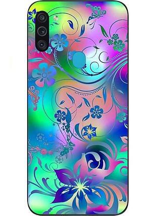Чохол силіконовий для samsung m11 galaxy m115f з картинкою квітковий візерунок