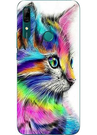 Силіконовий чохол з малюнком для huawei p smart z яскравий котик