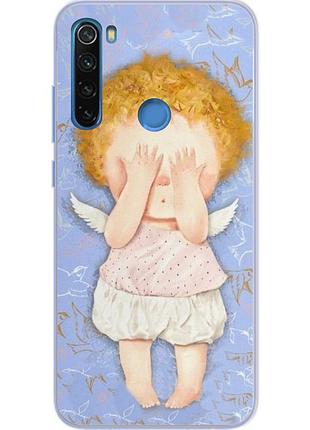 Бампер силіконовий чохол для xiaomi redmi note 8 з картинкою янголятко