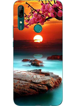 Силіконовий чохол бампер для huawei p smart z з картинкою гарний захід сонця