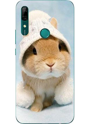 Силиконовый чехол бампер для huawei p smart z с картинкой зайка
