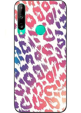 Силиконовый чехол для huawei p40 lite e с картинкой леопардовый принт