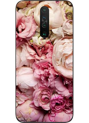 Чохол силіконовий для xiaomi redmi k30 з картинкою півонії