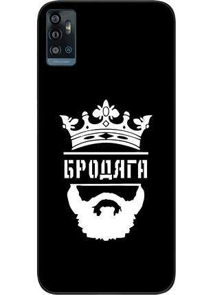 Силиконовый чехол для zte blade a71 с картинкой бродяга