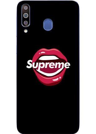 Силиконовый чехол бампер для samsung m30 2019 galaxy m305 с картинкой губы supreme