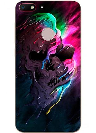 Чехол силиконовый для zte nubia v18 с картинкой череп