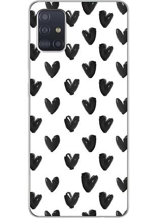 Силіконовий чохол бампер для samsung a51 2020 galaxy a515 з картинкою серця