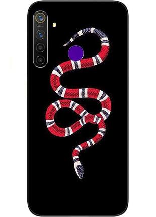 Силиконовый чехол для realme 5 pro с картинкой змея