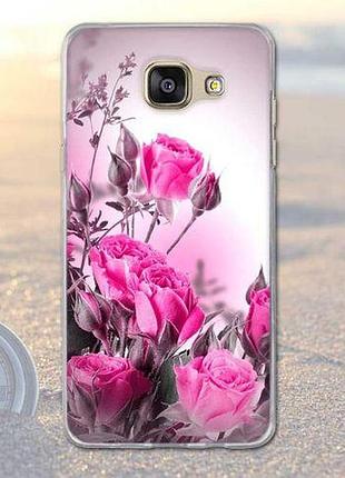 Оригинальный чехол бампер для samsung a720 galaxy a7-2017 с картинкой розовые розы