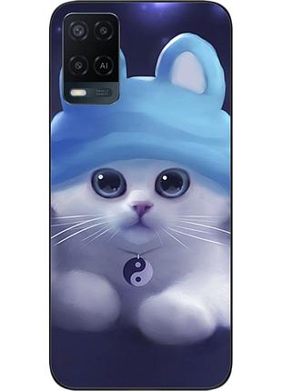 Бампер силіконовий чохол для oppo a54 з картинкою котик