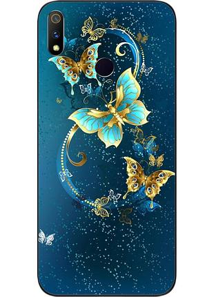 Оригинальный чехол для realme 3 pro с картинкой бабочки