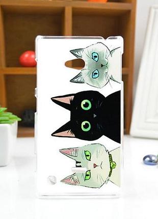 Чохол для nokia lumia 720 з картинкою три кота