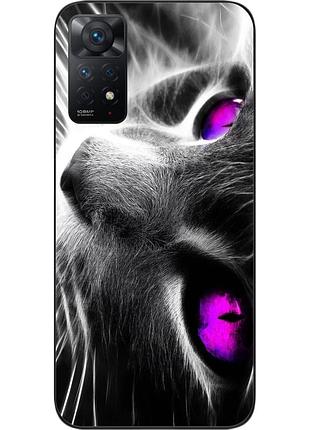 Силиконовый чехол для xiaomi redmi note 11 pro с картинкой красивый кот