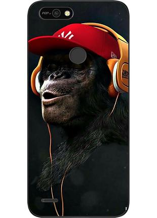 Оригинальный чехол для tecno pop 2f с картинкой шимпанзе