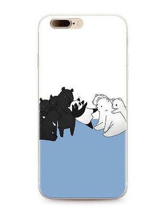 Силиконовый бампер с принтом для iphone 7 девочка 3