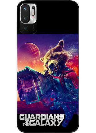 Силиконовый чехол epik для xiaomi redmi note 10 5g с картинкой реактивный енот