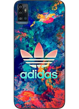 Силиконовый чехол для zte blade a71 с картинкой adidas