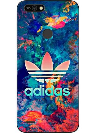 Силиконовый чехол для tecno pop 2f с картинкой adidas