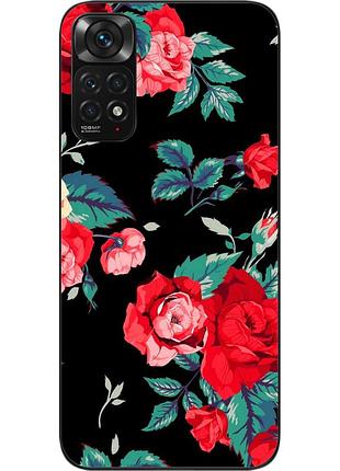 Силиконовый чехол бампер для xiaomi redmi note 11 / note 11s с картинкой розы