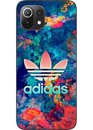 Силиконовый чехол для xiaomi mi 11 lite с картинкой adidas