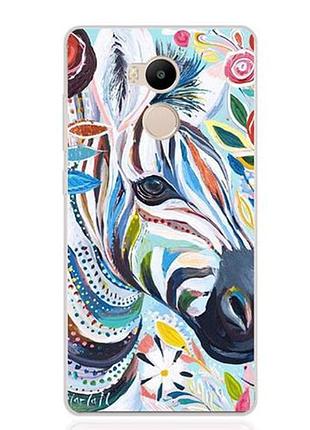 Ексклюзивний бампер з принтом для xiaomi redmi 4 pro / redmi 4 prime зебра фарбами