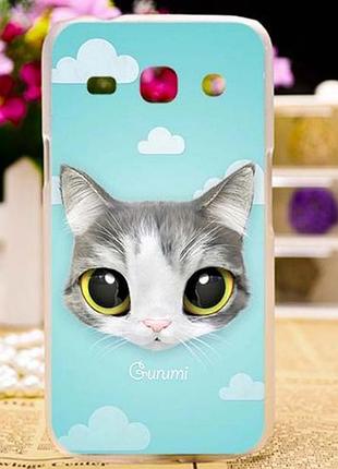 Оригінальний чохол панель накладка для samsung galaxy g350 star advance з картинкою кошеня