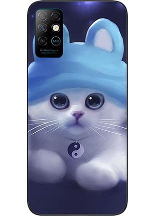 Бампер силіконовий чохол для infinix note 8 з картинкою котик