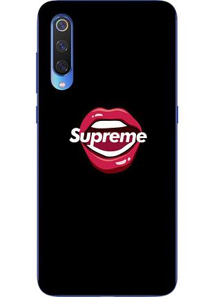 Чохол силіконовий для xiaomi mi 9 se з картинкою губи supreme