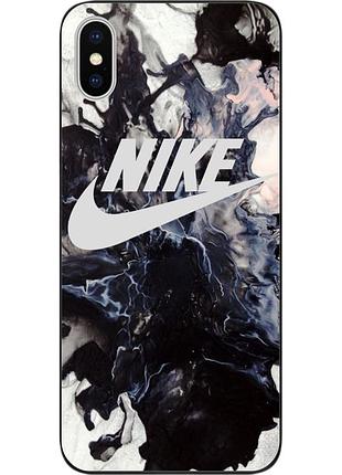 Силиконовый чехол для iphone x с картинкой nike