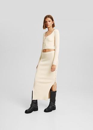 Спідниця довга в рубчик bershka