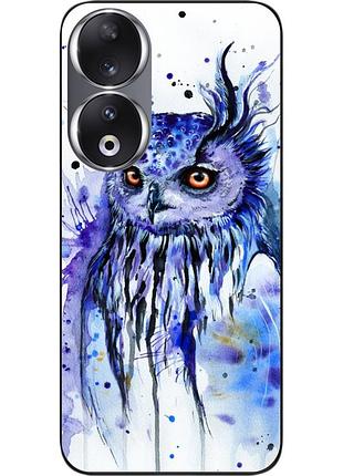 Силиконовый чехол epik для honor 90 с картинкой сова акварель