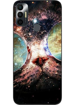 Оригінальний чохол для tecno spark 7 з картинкою космокот
