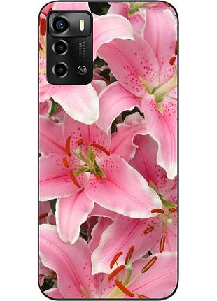 Силіконовий чохол для zte blade a72 з картинкою лілії
