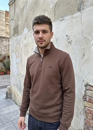 Чоловічий світшот / кофта lacoste на блискавці