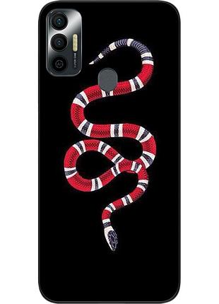 Силиконовый чехол для tecno spark 7 с картинкой змея