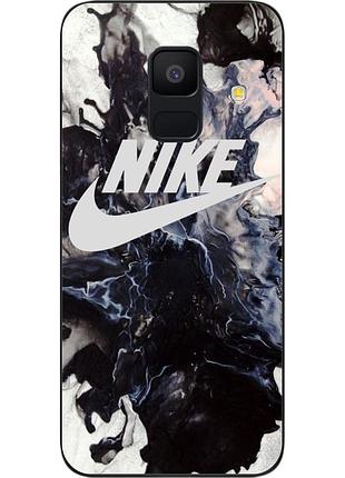 Силиконовый чехол для samsung a6 2018 galaxy a600f с картинкой nike